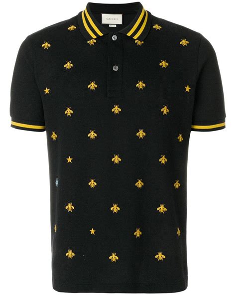 men's gucci polo shirts|Gucci bee embroidered polo shirt.